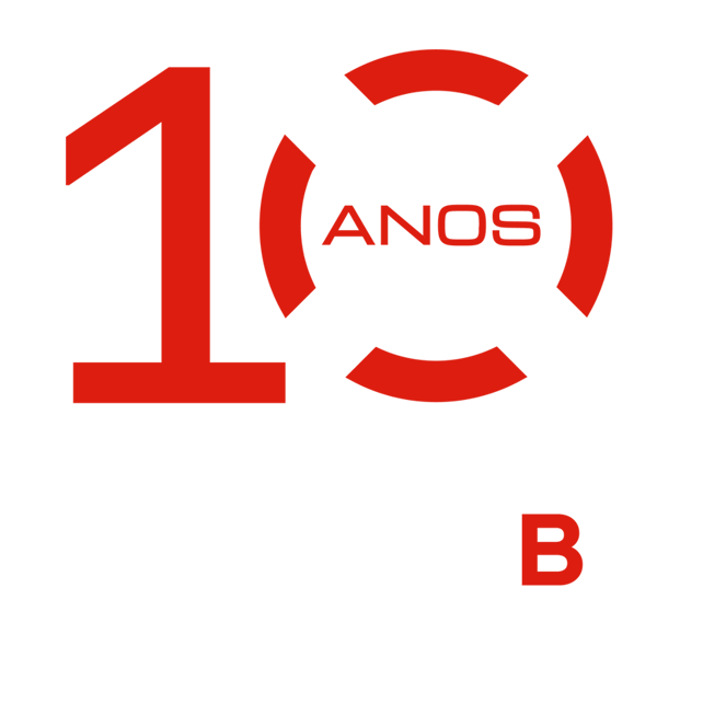 Logomarca da Agência Plano B em comemoração de 10 anos